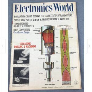 Electronics World Magazine Feb 1964 Ultrasonic Drilling Machining* UHF Converter